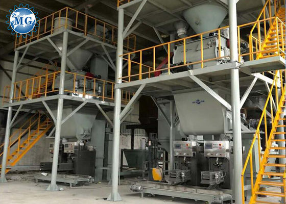 10T/H PLC Putty Dry Mortar Production Line For Cement Sand Mixing