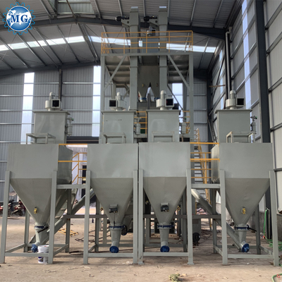 Ligne de production de mortier de machine adhésive de tuiles efficace avec alimentation et emballage automatique du matériau
