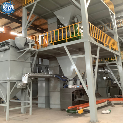 Ligne de production de mortier de machine adhésive de tuiles efficace avec alimentation et emballage automatique du matériau