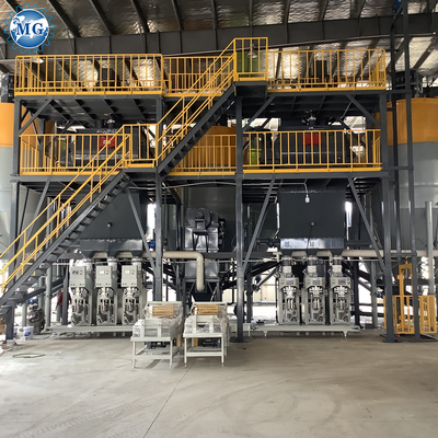 PLC intelligent 10-30T/H mélangeur à double arbre usine de mélange à sec ligne de production d'adhésif de tuile de céramique de mortier sec