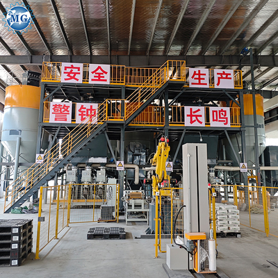 PLC intelligent 10-30T/H mélangeur à double arbre usine de mélange à sec ligne de production d'adhésif de tuile de céramique de mortier sec