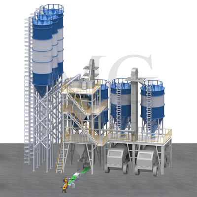 Économie d'énergie ligne de production de mortier en poudre sèche de sable de pâte de mur équipement de mélange de ciment carreaux de céramique adhésif fabrication machine