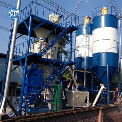Fabrication de mortier à poudre de mélange à sec de 10 à 30 t/h à haute performance avec machine de mélange à pagaie à double arbre ligne de production d'adhésifs pour mélangeurs de tuiles de ciment