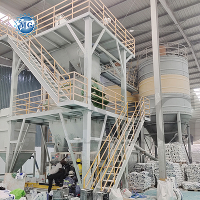 PLC intelligent 10-30 T/H Mélange à sec Poudre de mortier de la plante de mur de sable en caoutchouc mélangeur de ciment de sable en caoutchouc de céramique carreaux adhésif machine de fabrication de coulis
