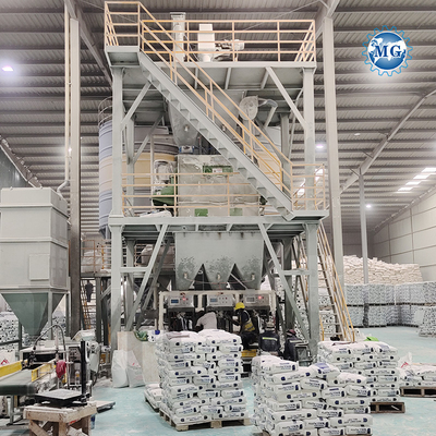 PLC intelligent 10-30 T/H Mélange à sec Poudre de mortier de la plante de mur de sable en caoutchouc mélangeur de ciment de sable en caoutchouc de céramique carreaux adhésif machine de fabrication de coulis