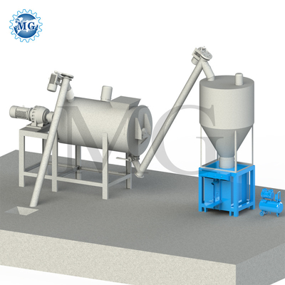 1-5tph tension personnalisée ligne de production de mortier de poudre de mélange sec Murote de plâtre de plâtre de ciment Skim Coat Mixer Carreaux adhésifs Machine de fabrication de coulis