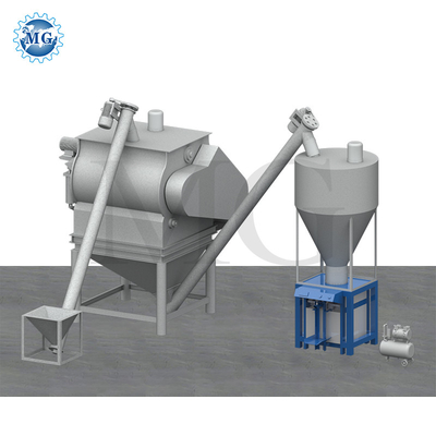 4-5 T/H 35 KW Machine de mélange à sec de mortier en poudre Mélangeur de sable de pâte de mur Équipement de mélange de ciment Carreaux usine de fabrication de colle adhésive