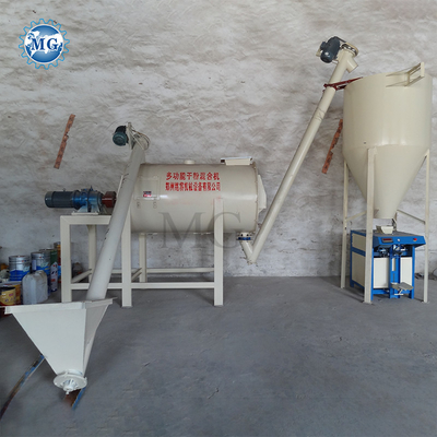 1-5tph tension personnalisée ligne de production de mortier de poudre de mélange sec Murote de plâtre de plâtre de ciment Skim Coat Mixer Carreaux adhésifs Machine de fabrication de coulis