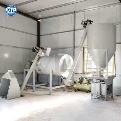 1-5tph tension personnalisée ligne de production de mortier de poudre de mélange sec Murote de plâtre de plâtre de ciment Skim Coat Mixer Carreaux adhésifs Machine de fabrication de coulis