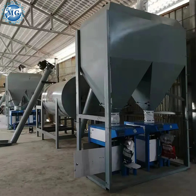 1-5tph tension personnalisée ligne de production de mortier de poudre de mélange sec Murote de plâtre de plâtre de ciment Skim Coat Mixer Carreaux adhésifs Machine de fabrication de coulis
