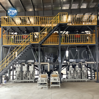 Longue garantie 10-20 tph ligne de production de mortier sec Mure de plâtre de sable de plâtre mélangeur de ciment de céramique de tuiles adhésif de colle machine de fabrication de coulis