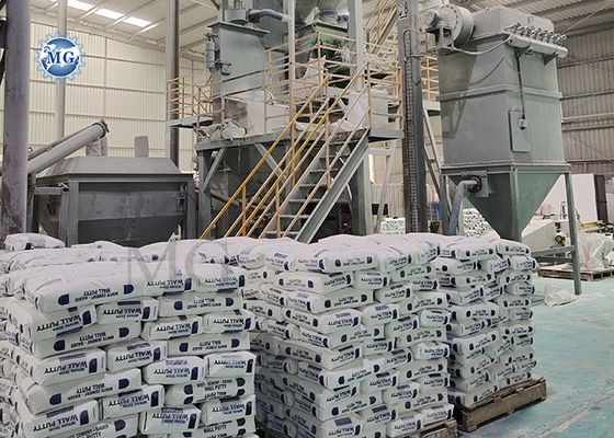 Long Lifetime Automatic Dry Mix Powder Mortar Production Line Wall Putty Skim Coat Tile Adhesive Making Machine