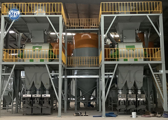 Ligne de production de mortier sec en poudre 10-50 T/H Mélangeur pour enduit mural, enduit de lissage, machine à mélanger l'adhésif pour carrelage