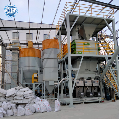 Centrale de malaxage sèche de mortier de rendement élevé chaîne de production de poudre de mastic de 90 kilowatts