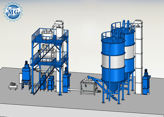10T / Mélange sec complètement automatique de poudre d'emplâtre adhésif de tuile d'usine de mortier de H