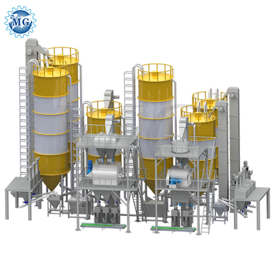 Ligne de production de mortier sec guidée par un ingénieur PLC 200 kW Puissance 100-120 t/h