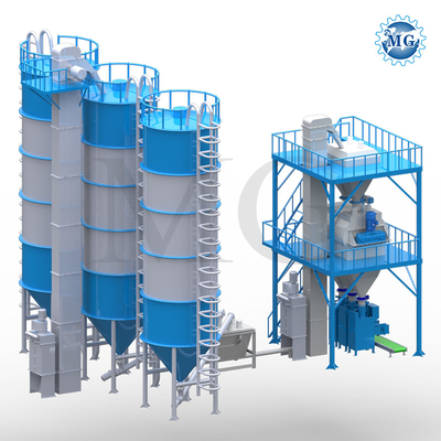 mortier en céramique adhésif de tuile automatique de 4m 100t/H avec le mélangeur jumeau obligatoire d'axe