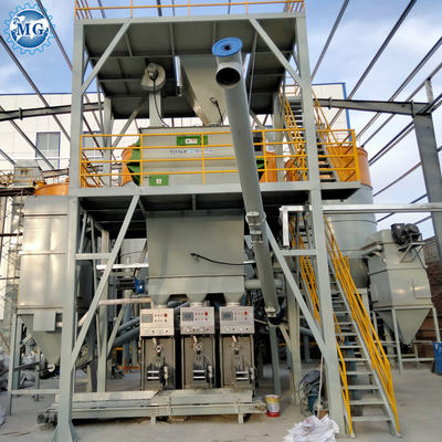 10T / Chaîne de production complètement automatique d'usine de mortier de mélange sec de H mélangeur à pales jumeau d'axe
