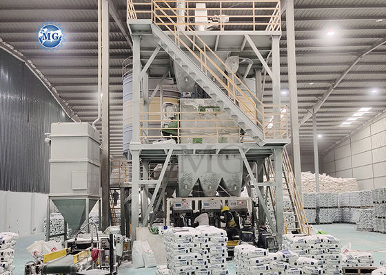 Longue durée de vie Automatique mélange à sec poudre mortier mélangeur d'usine de fabrication d'adhésif de carreaux de revêtement en pâte de paroi